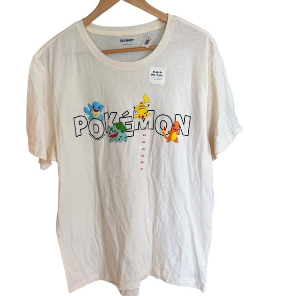 Old Navy Men Pokemon Gender-Neutral Graphic T-Shirt XLARGE Creme - Picture 3 of 10